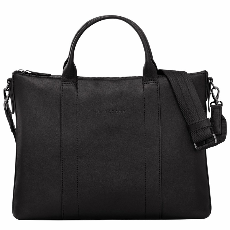 Black Longchamp Longchamp 3D Men's Briefcase Bags